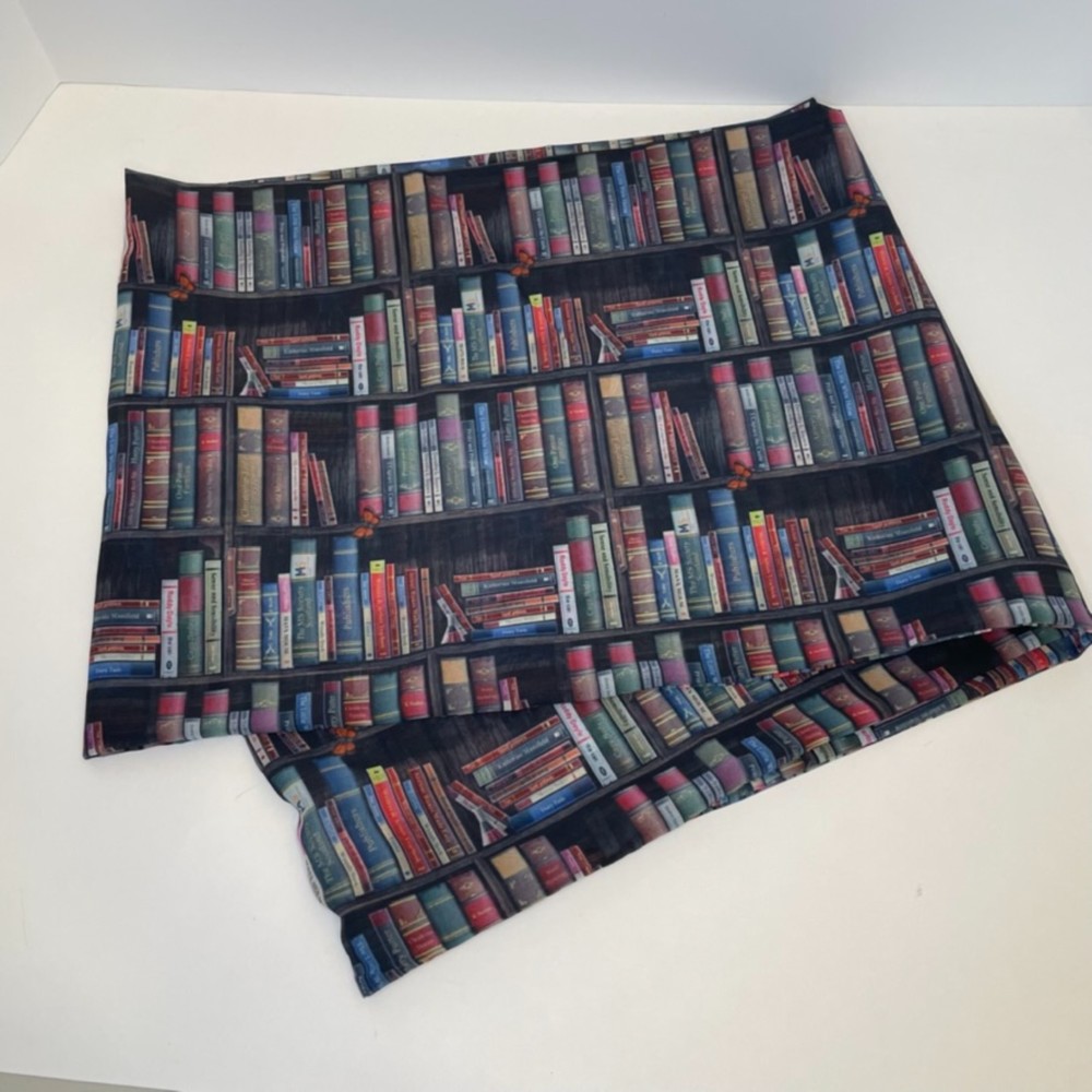 Library Bookshelf Infinity Scarf Books Librarian Novel Literary Gift